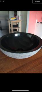 Wasbak 45 cm zwart graniet, Doe-het-zelf en Verbouw, Sanitair, Ophalen, Nieuw, Wastafel