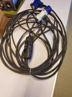 17 m campingsnoer met dubbelstekker en automatische zekering, Caravans en Kamperen, Ophalen of Verzenden, Zo goed als nieuw