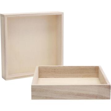 Houten frame met rand 1 stuk 16,2 x 16,2 x 3,2 cm beschikbaar voor biedingen