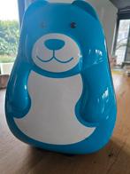 Leuke blauwe kinderkoffer / trolley (beer), Ophalen of Verzenden, Zo goed als nieuw