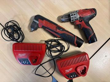 Milwaukee accuschroefmachine + boor/schroefmachine set beschikbaar voor biedingen