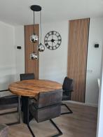 Grijze Parantino Eetkamerstoelen - Stijlvol!, Huis en Inrichting, Tafels | Eettafels, Ophalen, Gebruikt, Vier personen, Metaal