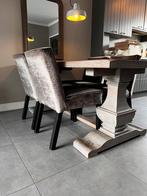 Posthuys velvet Eetkamerstoelen - Set van 4, Ophalen, Zo goed als nieuw