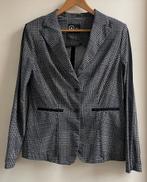 Blazer zwart/witte ruit - Jane Lushka, Kleding | Dames, Ophalen of Verzenden, Zo goed als nieuw, Maat 46/48 (XL) of groter, Zwart