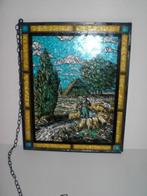 Glas in lood met klassieke afbeelding herder, Antiek en Kunst, Ophalen of Verzenden