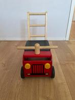 Houten Loopauto Brandweerauto, Kinderen en Baby's, Ophalen of Verzenden, Zo goed als nieuw, Jongen of Meisje