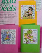 6 Leuke kaarten om te borduren o.a. beer, kikker, Ophalen, Nieuw, Handborduren, Patroon