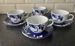 DOUWE EGBERTS Maastricht Mosa blauwwit kopjes 4 stuks, Huis en Inrichting, Keuken | Servies, Overige materialen, Nieuw, Ophalen of Verzenden