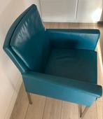 Bert Plantagie leren stoelen - Petrol - 4 stuks, Huis en Inrichting, Stoelen, Ophalen, Overige kleuren, Leer, Zo goed als nieuw