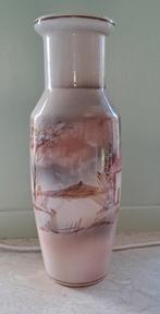 Vintage portugese porselein bloemen vaas rose huis Portugal, Overige kleuren, Verzenden, Aardewerk of Porselein, Zo goed als nieuw