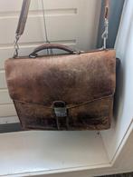 Mooie lederen schooltas, Sieraden, Tassen en Uiterlijk, Tassen | Schooltassen, Bruin, Aktetas of Boekentas, Ophalen of Verzenden