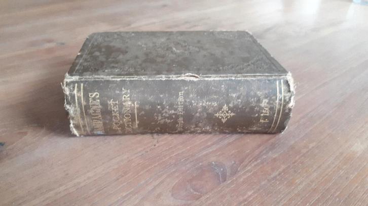 Oud woordenboek (van vóór 1914!!)  Engels - NL / NL - Engels, Antiek en Kunst, Antiek | Boeken en Bijbels, Ophalen of Verzenden