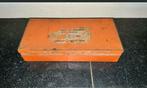 Gasmaskerdoos,Oranje, Vredestein Duiker,1939,deksel,box,WO 2, Ophalen of Verzenden, Landmacht