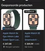 Apple Watch SE 44 mm Starlight Green zilver-groen, Apple Watch ⌚️, IOS, Ophalen of Verzenden, Zilver