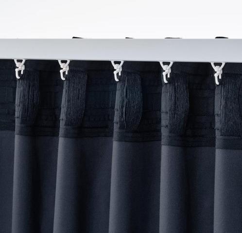 2 IKEA gordijn 160x260cm,Donkerblauw., Huis en Inrichting, Stoffering | Gordijnen en Lamellen, Zo goed als nieuw, 150 tot 200 cm