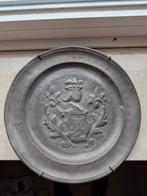 Antiek tinnen bord met wapen, Antiek en Kunst, Ophalen