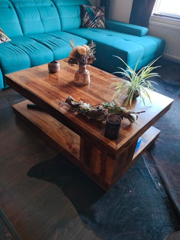 Mango houten salontafel - zwevend design, Huis en Inrichting, Tafels | Salontafels, Ophalen