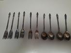 verzilverde lepeltjes en vorkjes bijbels, Antiek en Kunst, Antiek | Goud en Zilver, Ophalen of Verzenden, Zilver