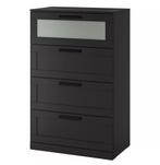 Zwarte ladekast met 4 lades, Huis en Inrichting, Kasten | Kledingkasten, Ophalen, 100 tot 150 cm, 50 tot 100 cm, Zo goed als nieuw