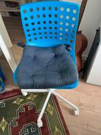 Ikea bureastoel met blauw zitkussen, Huis en Inrichting, Ophalen of Verzenden, Zo goed als nieuw, Blauw