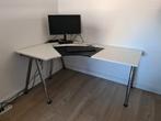 Ikea hoekbureau met bureaumat (excl beeldscherm/toetsenbord), Huis en Inrichting, Bureaus, Ophalen, Gebruikt, Bureau