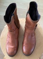 Leren laarsjes met rits maat 40 cognac kleur, Kleding | Dames, Schoenen, Ophalen of Verzenden, Zo goed als nieuw, Bruin, Lage of Enkellaarzen
