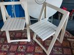 Aldo Jacober / Bazzani vintage design klapstoel 2x wit, Gebruikt, Twee, Wit, Design