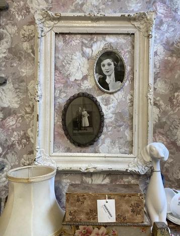 Brocante ovale fotolijstjes / 1x filigrain beschikbaar voor biedingen