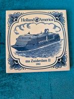 Tegel Holland America Line ms Zuiderdam II 2002, Ophalen of Verzenden, Kaart, Foto of Prent