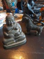 Oude bronzen  Sangkachai buddha en guardian lion, Huis en Inrichting, Woonaccessoires | Boeddhabeelden, Ophalen of Verzenden, Gebruikt