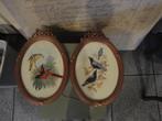 2 ovalen baroque lijstjes vogels, Ophalen of Verzenden