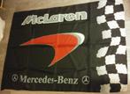 McLaren Mercedes-Benz F1 Formule 1 team vintage auto vlag 1, Formule 1, Zo goed als nieuw, Verzenden