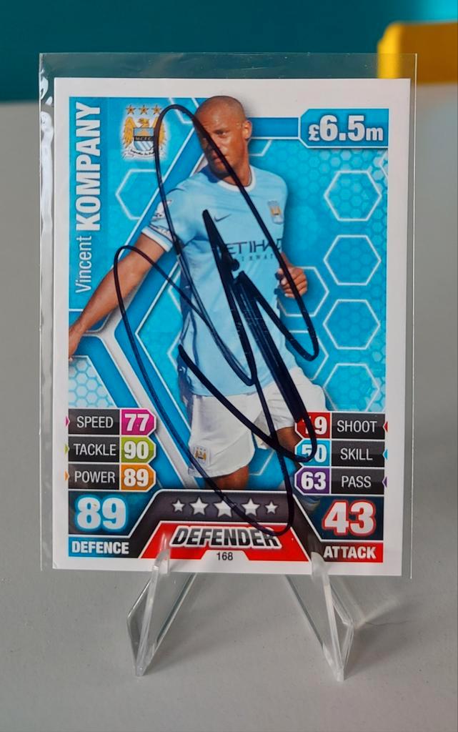 VincentKompany Manchester City SIGNED card, Verzamelen, Sportartikelen en Voetbal, Zo goed als nieuw, Poster, Plaatje of Sticker