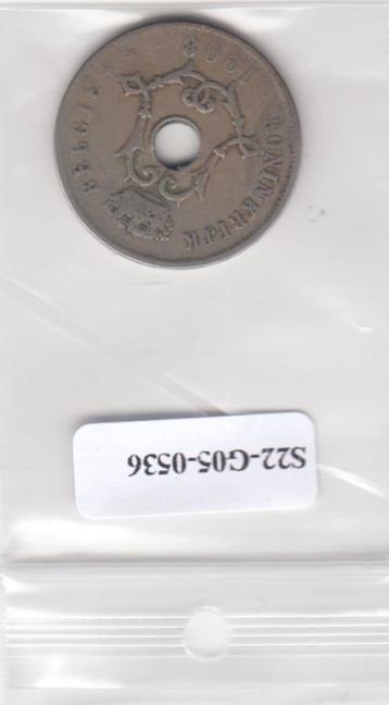 S22-G05-0536 Belgie 25 centimes FI/VF 1908 KM62  Vlaams beschikbaar voor biedingen