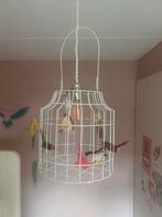 Hanglamp Vogelkooi met Vogeltjes, Huis en Inrichting, Lampen | Hanglampen, Ophalen of Verzenden, Zo goed als nieuw, Metaal, Minder dan 50 cm