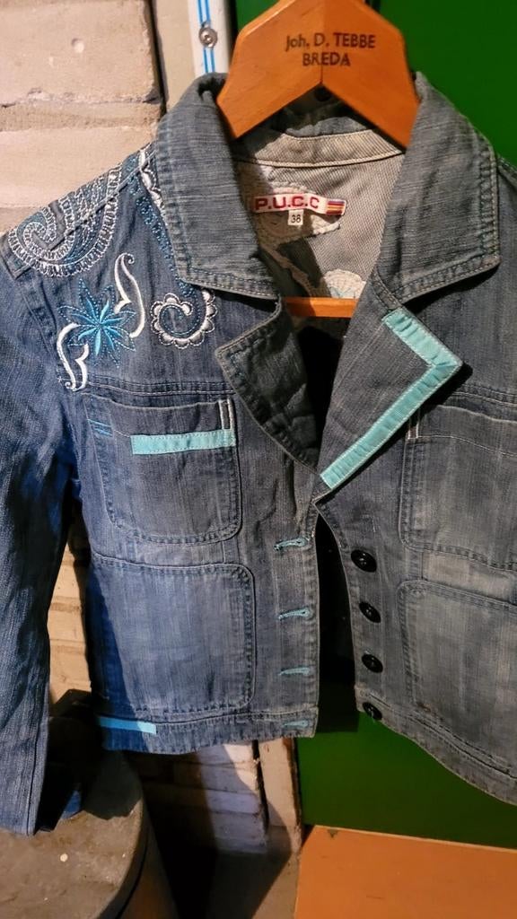 Damesjas (Spijkerjasje PUCC maat 38), Kleding | Dames, Jassen | Zomer, Ophalen, Zo goed als nieuw, Maat 38/40 (M), Blauw