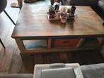 Massieve houten tafel, Ophalen, 100 tot 150 cm, 50 tot 100 cm, Zo goed als nieuw