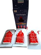 Hollandse huisjes kerst ornamenten 3 stuks new, Ophalen, Nieuw