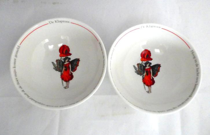 Flower Fairies schaaltjes "De Klaproos",, Antiek en Kunst, Curiosa en Brocante, Ophalen of Verzenden