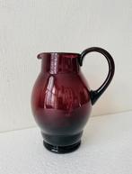 Copier paars glazen kan / vaas , jaren 30, Gebruikt, Leerdam, Ophalen of Verzenden, Glas