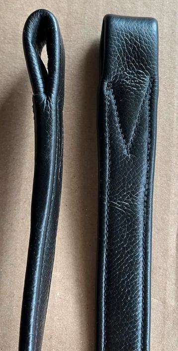 Extra dunne dressuur-beugelriemen zwart van BR z.g.a.n.  beschikbaar voor biedingen