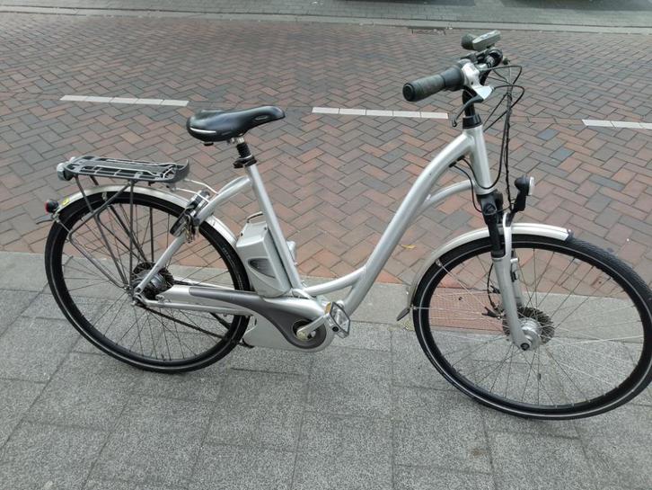 Flyer d55 elektrische damesfiets middenmotor, Fietsen en Brommers, Fietsen | Dames | Damesfietsen, Gebruikt, Overige merken, Versnellingen