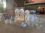 PAKKET 7x Philips Avent flessen met 6 NIEUWE spenen, Ophalen of Verzenden, Gebruikt, Overige typen