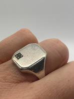 Z296 Prachtige zilveren zegelring maat 19,5, Sieraden, Tassen en Uiterlijk, Ophalen of Verzenden, Zilver, Ring
