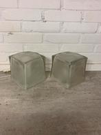 2 Ikea Iviken Ice Cube lampen, Ophalen, 2 Ikea Iviken Ice Cube lampen, Minder dan 50 cm, Glas