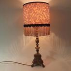 Unieke schemerlamp vintage chic boudoir goud blauw, Huis en Inrichting, Lampen | Tafellampen, Vintage chic, Stof, Nieuw, Ophalen of Verzenden