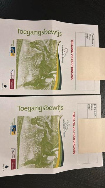 Military Boekelo 2 toegangskaartjes zaterdag beschikbaar voor biedingen