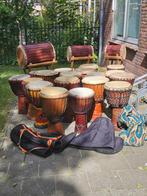 Set van 19 djembé's, Muziek en Instrumenten, Percussie, Ophalen, Gebruikt, Trommel