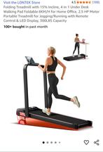 Opvouwbare Loopband met Incline, Nieuw, Ophalen of Verzenden, Metaal, Loopband