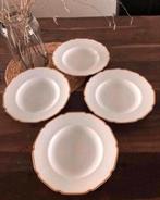 💝 Vintage antiek HEINRICH & CO pastabord wit goud, Ophalen of Verzenden